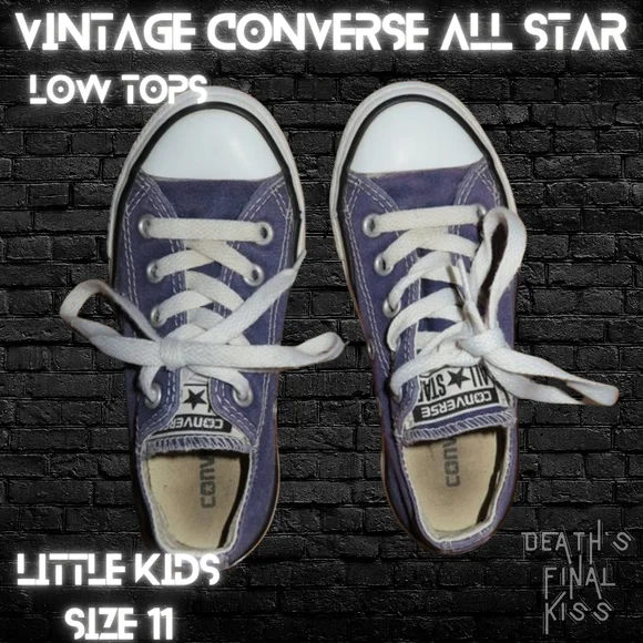 Converse All Star black mono & blue canvas low top sneakers shoes 11 - Picture 11 of 14